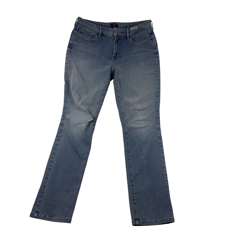 NYDJ Alina Legging Jeans Womens 12 Blue Medium Wash Lift Tuck‎ Skinny Denim 1218